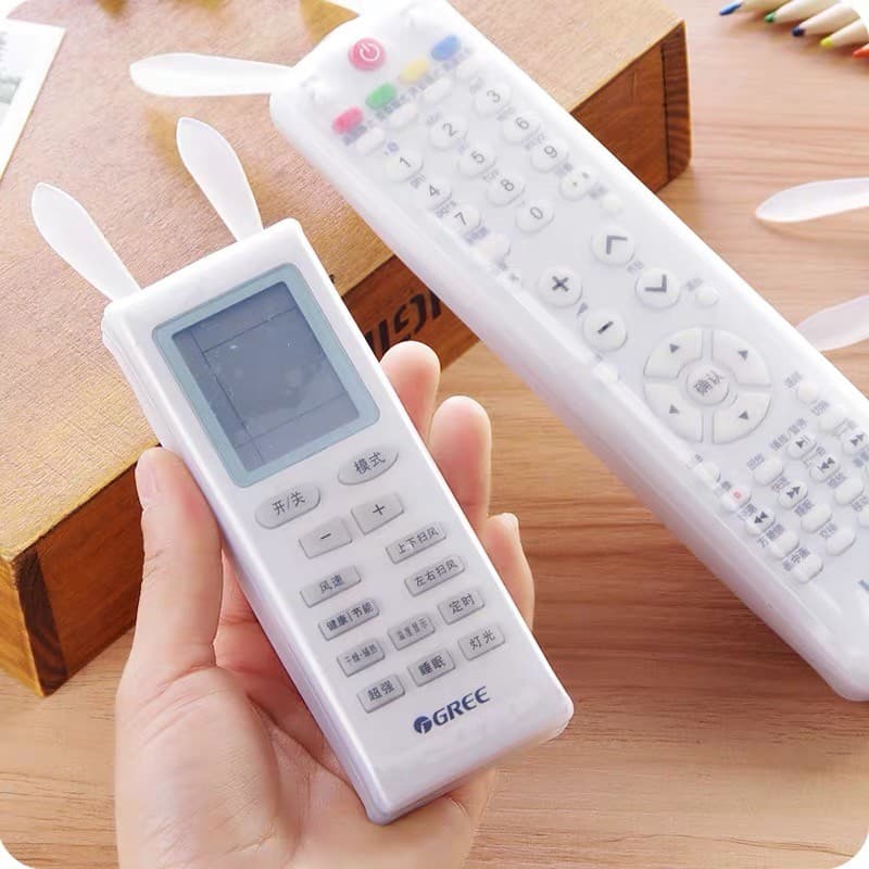Coelho bonito ar condicionado TV capa de controle remoto capa poeira com luminosa transparente Silicone capa protetora à
