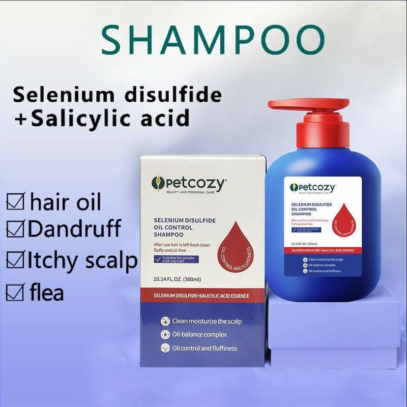 Shampoo para Cuidado Capilar com Dissulfeto de Selênio, Controle de Oleosidade, Refrescante, Anticaspa, Anticoceira, Lim