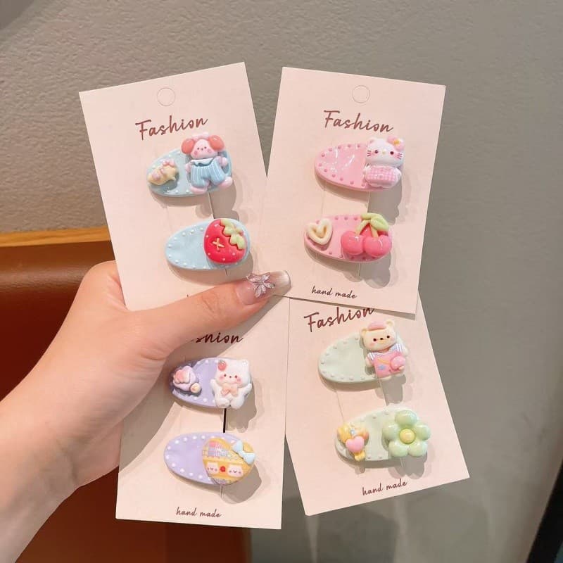 Versão coreana crianças dos desenhos animados gatinho hairpin novo estilo menina lado franja clipe acessórios de cabelo