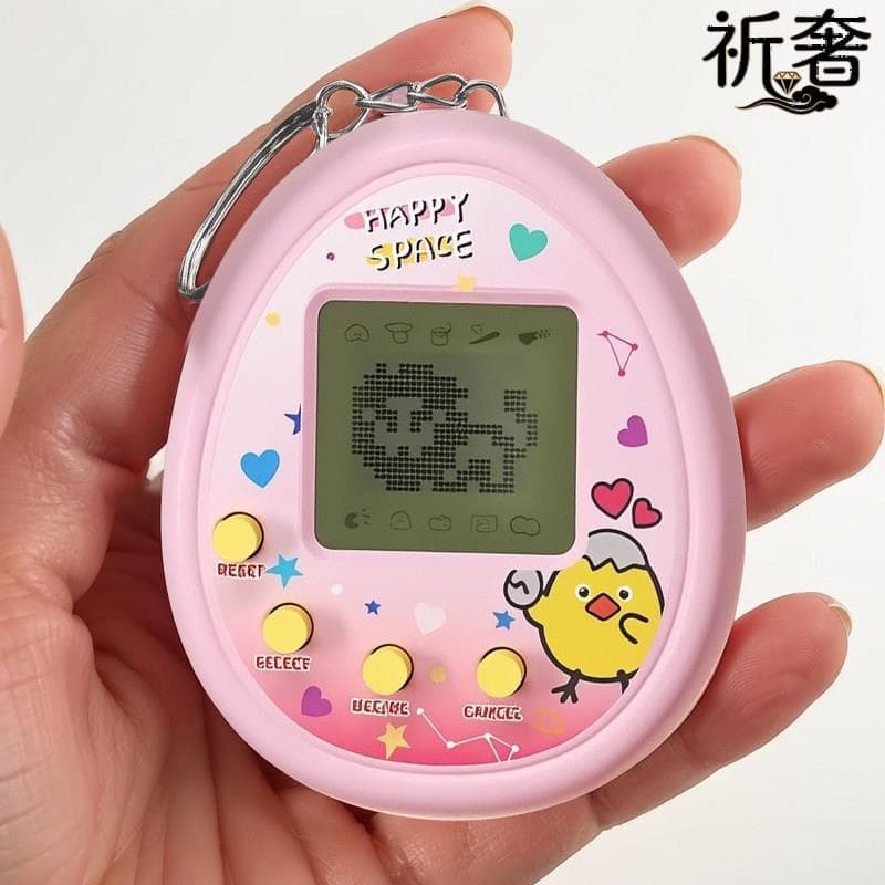 Máquina eletrônica para animais de estimação, alimentação evolutiva, Console de jogos de animais, Mini brinquedo elfo po