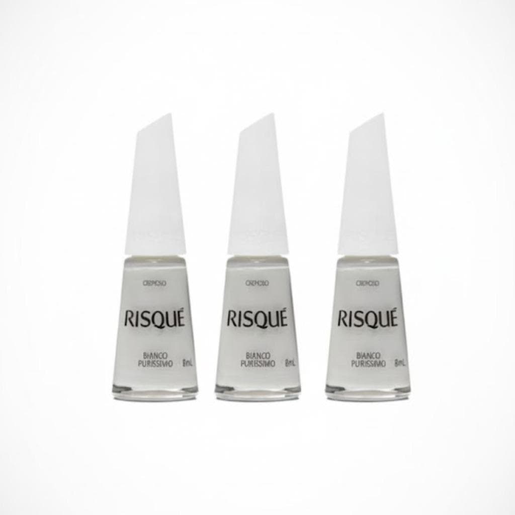 Kit Esmalte Bianco Puríssimo Risqué - (3 Unidades) 8ml