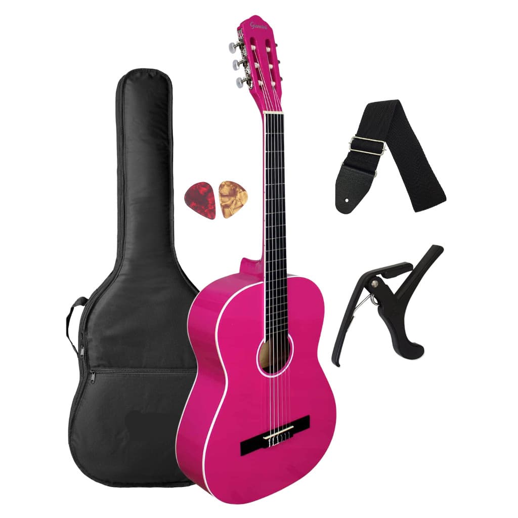 Violão Giannini Star N14PKG Pink Acústico Nylon + Acessórios
