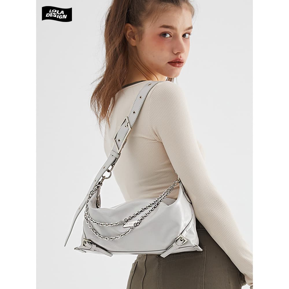 {Início da primavera} Lola Bolsa Original com corrente de um ombro nas axilas, nicho retrô, bolsa feminina, bolsa pequen