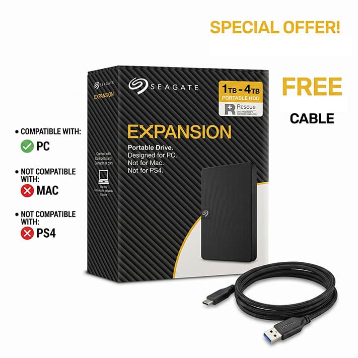 ⚡️ Seagate ⚡️ Disco Rígido Externo HD 1TB 2TB 4TB USB 3.0 Estendido