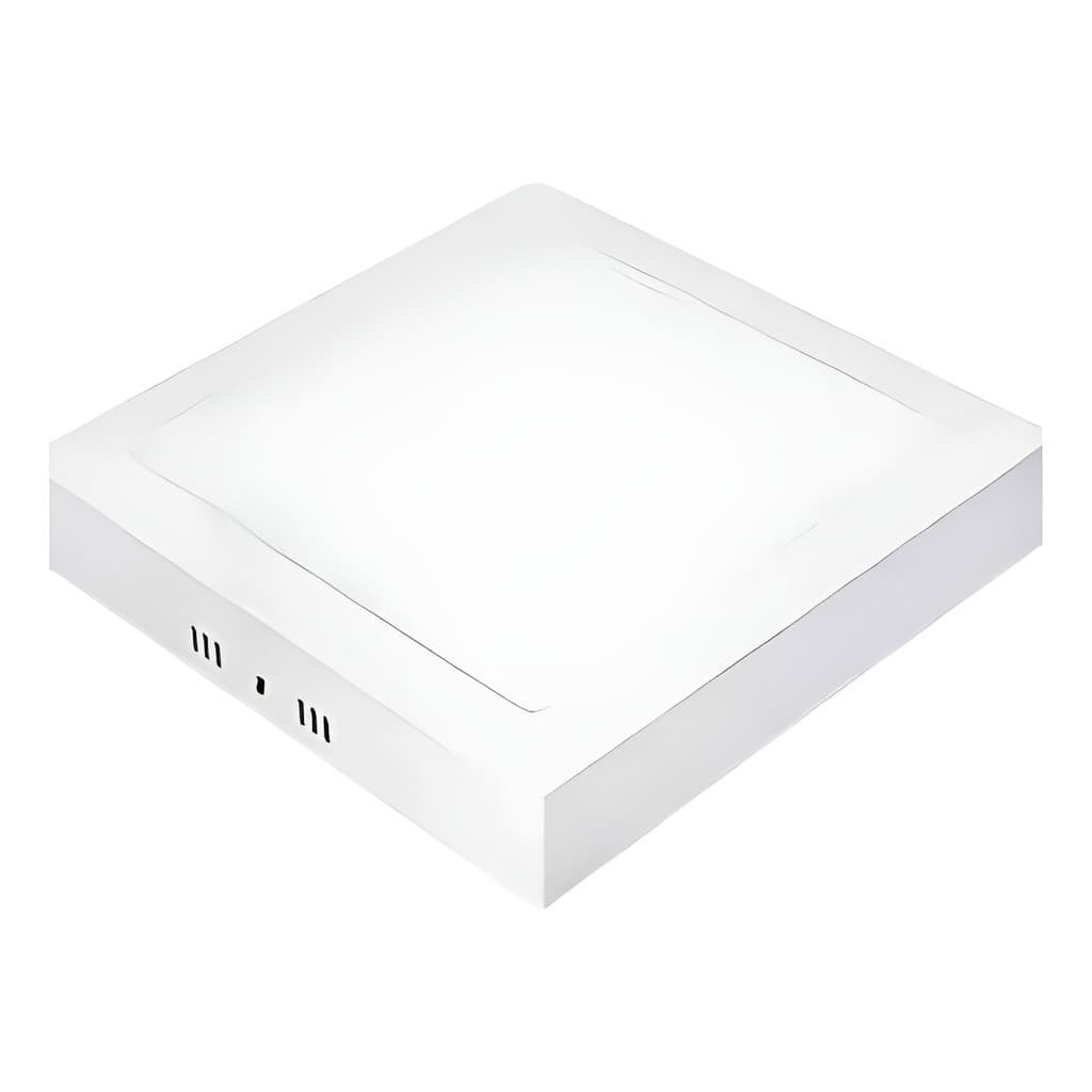 Plafon Led Sobrepor 18w Branco Frio Quadrado Branco 21x21
