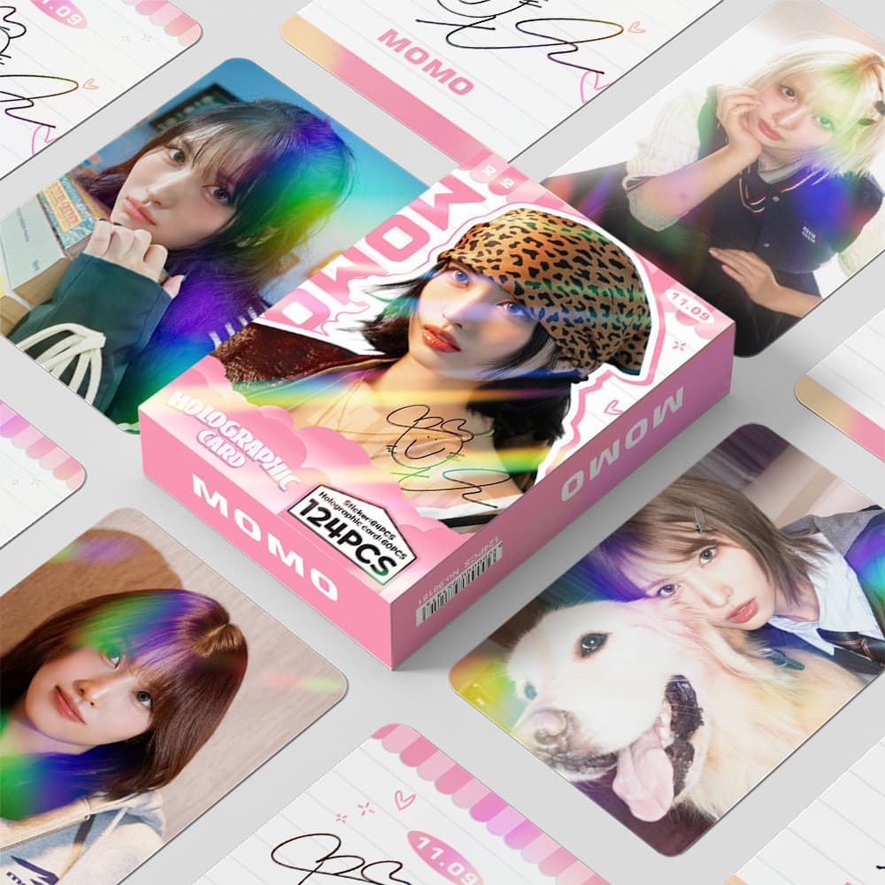 124 Unidades/Conjunto Kpop Idol TWICE MOMO Laser lomo Cartões Postais Para Fãs