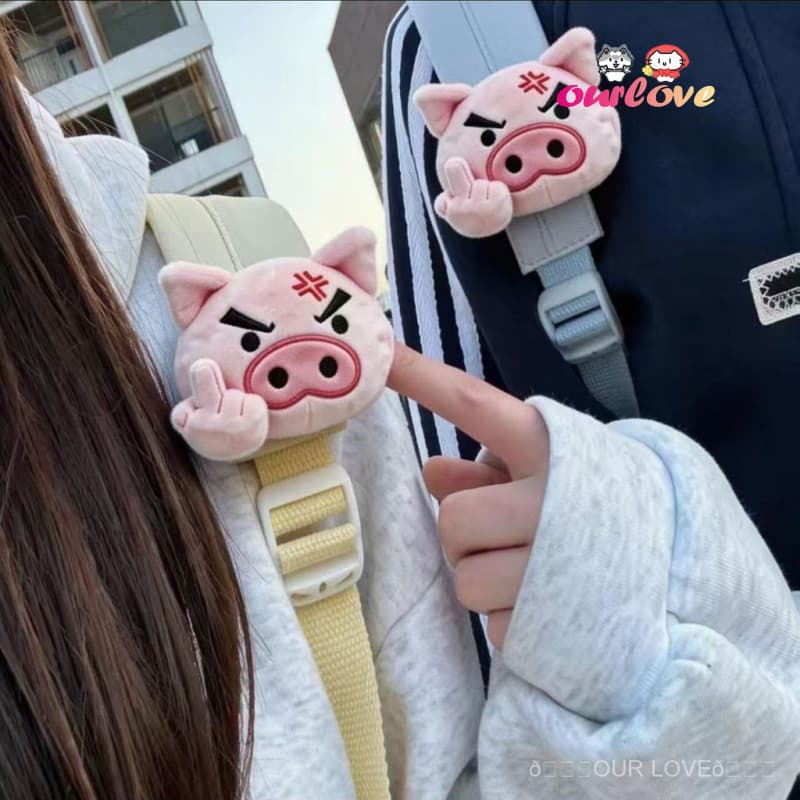 Broche Magnético Criativo e Destacável para o Dedo, Chaveiro Fofo em Forma de Dedo do Meio, Pingente de Bolsa Adorável,