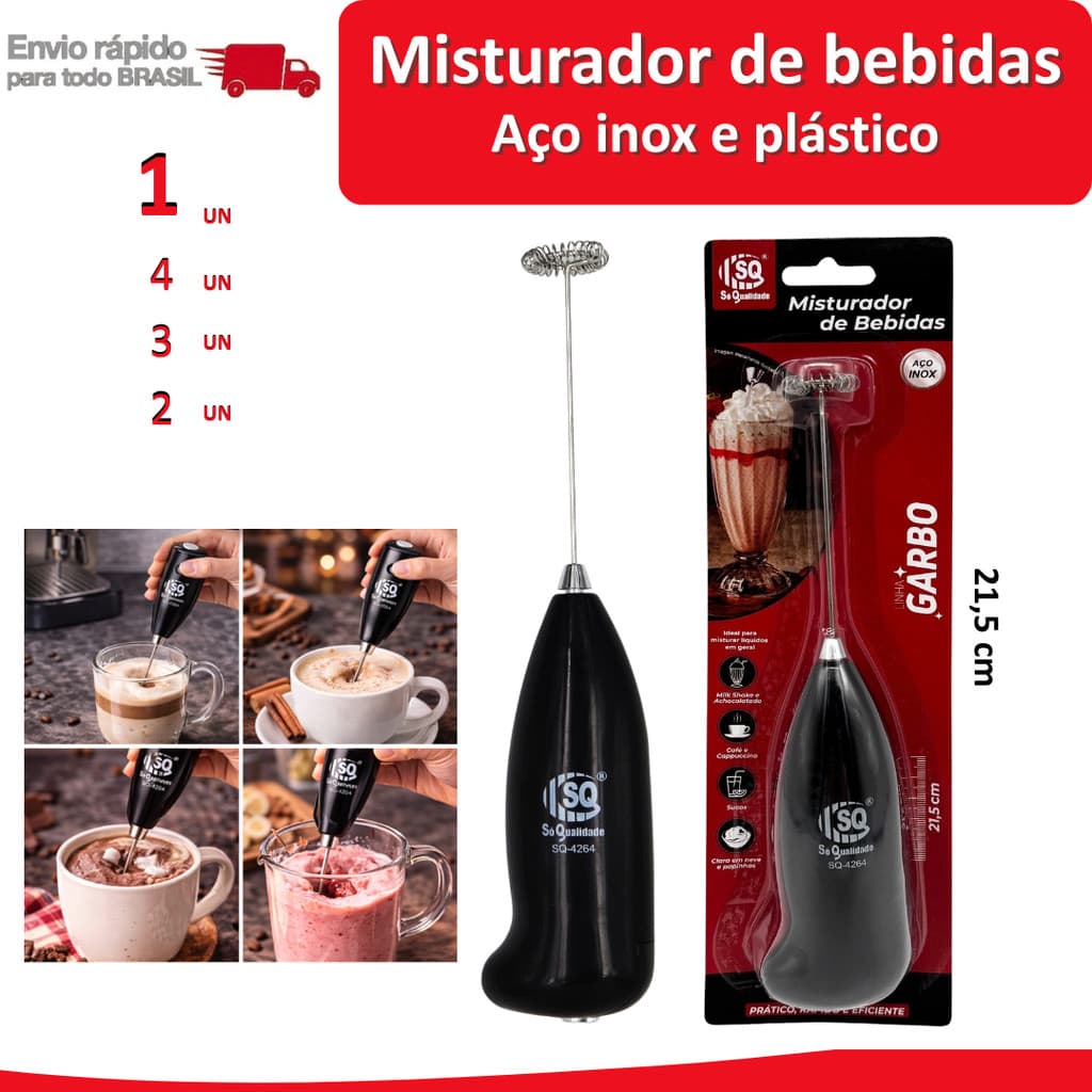 4/3/2/1 Misturador de Bebidas Elétrico Mixer suco suplemento whey Milkshake cappucino café
