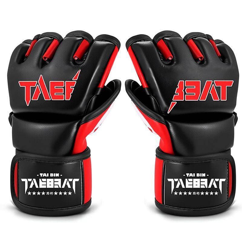 Luvas de treinamento de combate integradas com meio dedo, combate real, vazamento de dedo, meio dedo, luvas de treinamen