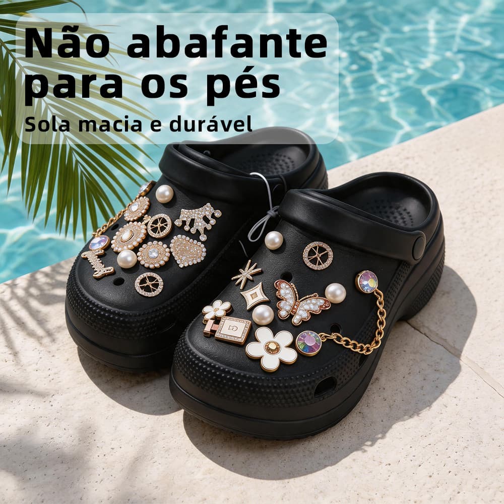 Chinelos Sandália Buracos e sapatos Sapatos de praia Chinelos fechados Formando em um Anti-deslizamento Desodorante