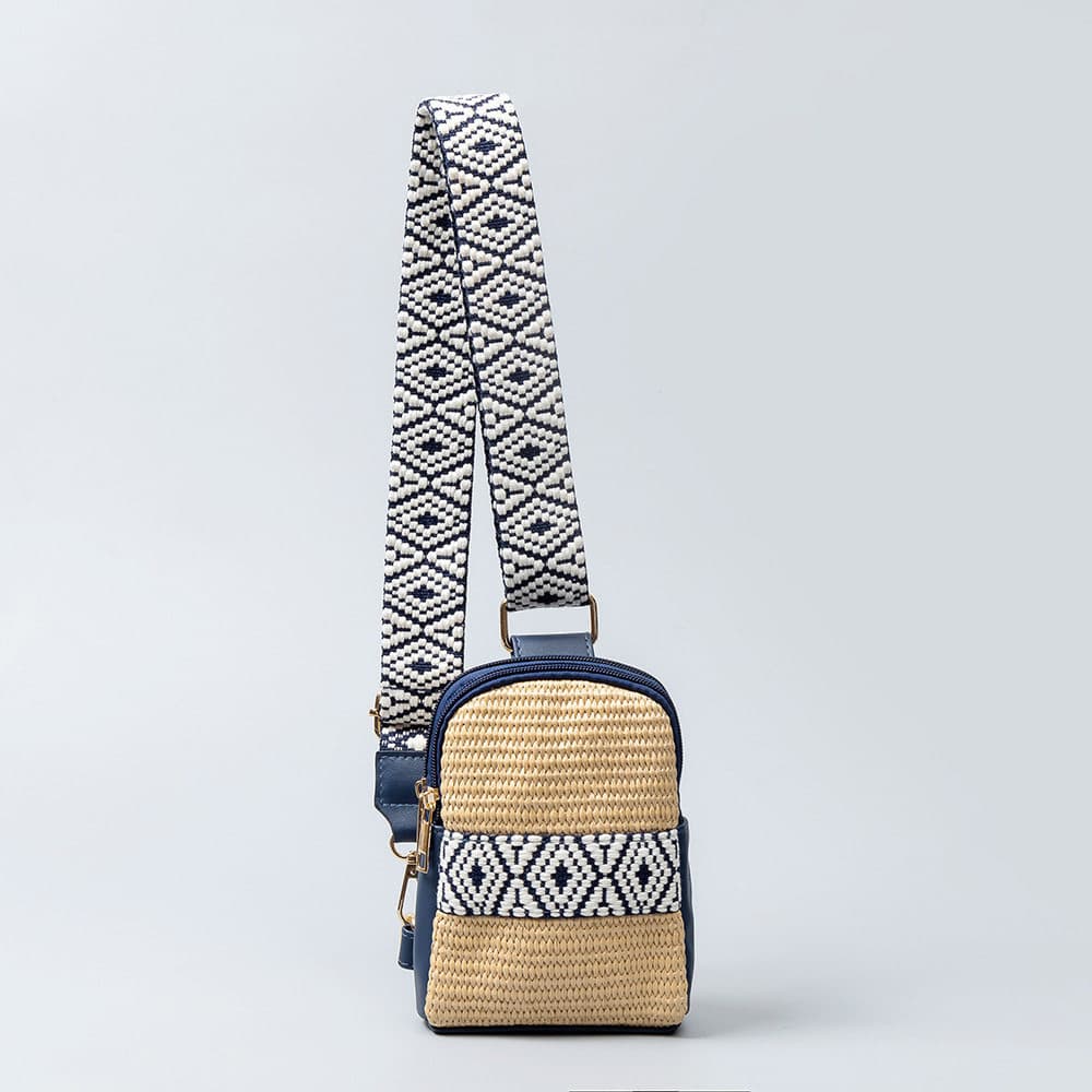bolsa transversal feminino Bolsa Bens da moda saco de peito tecido à mão europeu americano comércio exterior saco Diagon