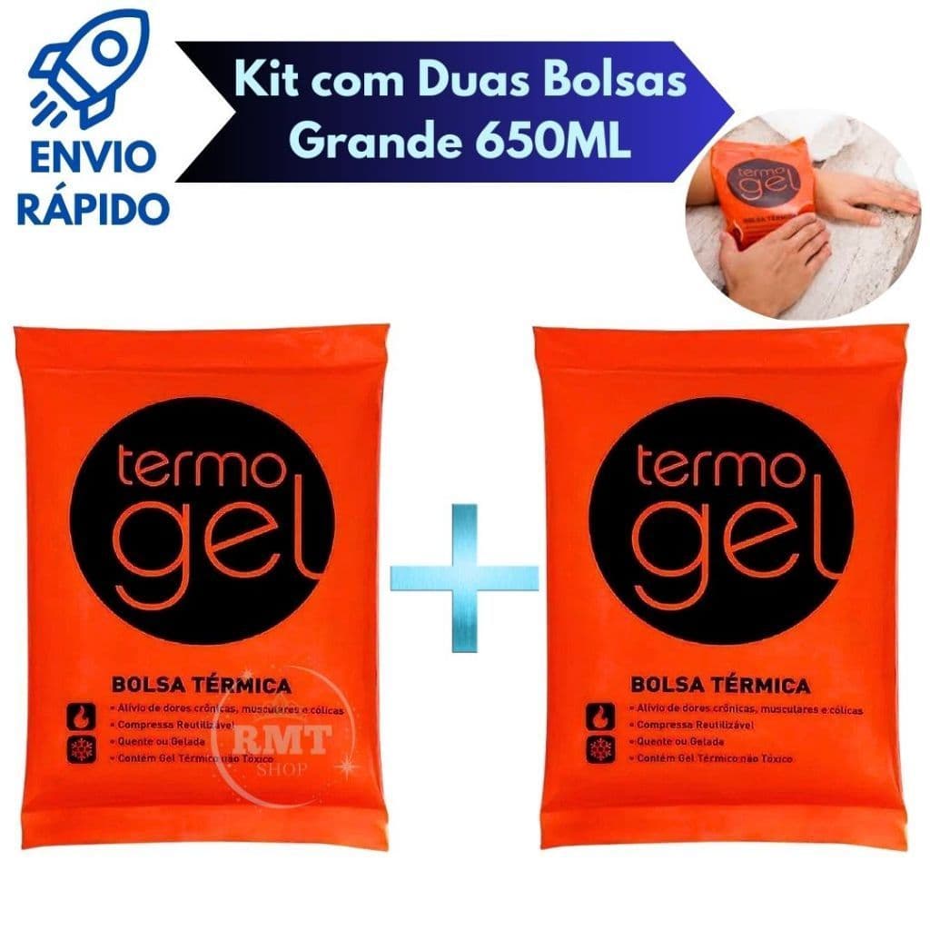 Kit 2 Bolsas Térmicas Termo Gel Grande 650 ML Para Compressa Fria Ou Quente