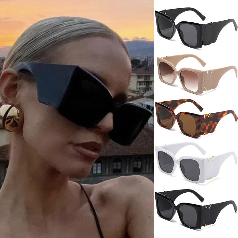 Marca De Grandes Dimensões Designer Óculos De Sol Feminino Novo Vintage Olho De Gato Preto Gradiente UV400