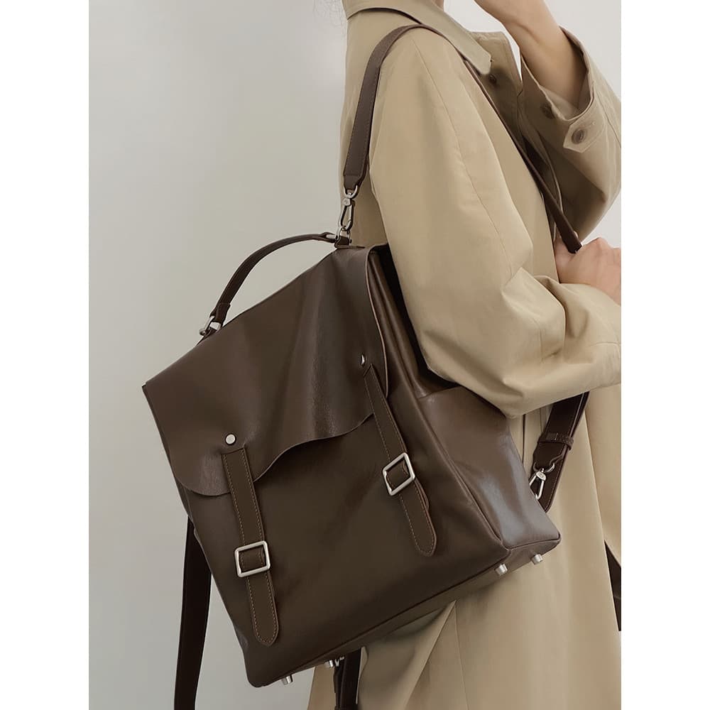 2026 novo estilo mochila feminina trabalho Commuter mochila grande capacidade computador nicho High-End couro à prova dw