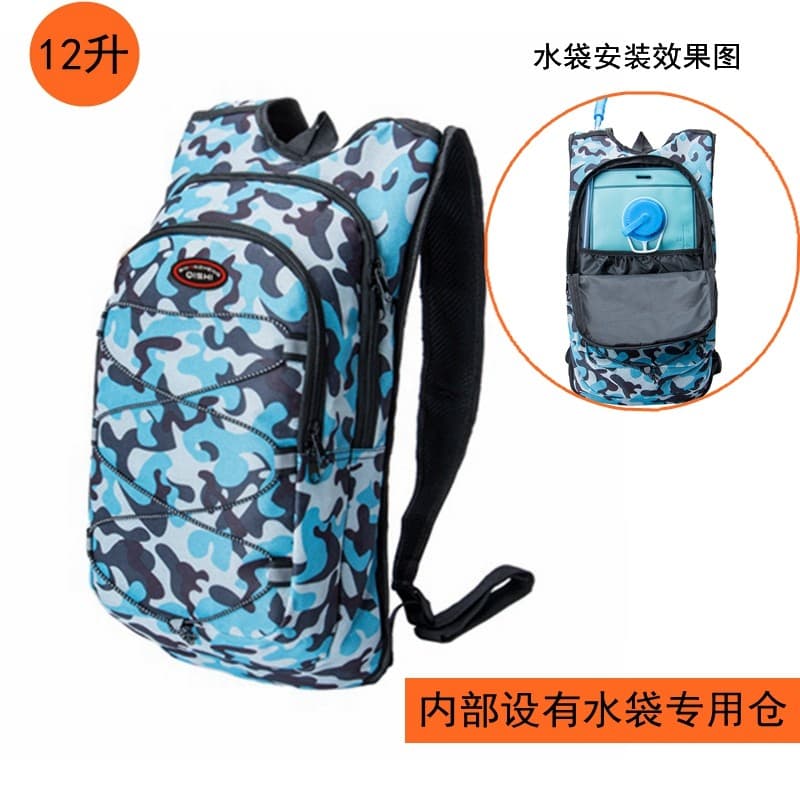Camuflagem ao ar livre esportes saco hidratante 12L ciclismo mochila saco hidratante acampamento saco hidratante montanh