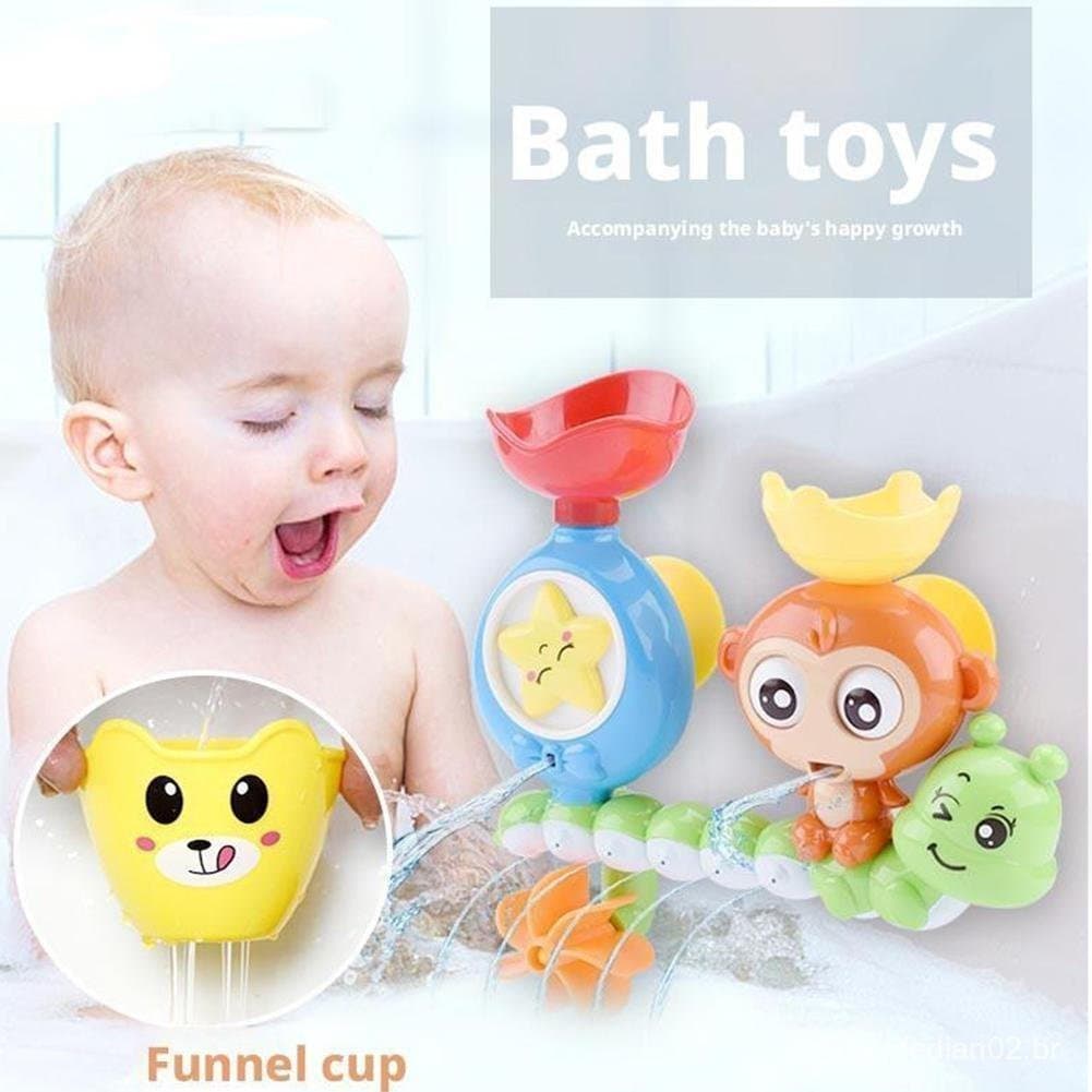 Brinquedos De Banho Do Bebê Girando Pato Roda De Água Brinquedo Para Criança Engraçado Chuveiro Sucção S1h0