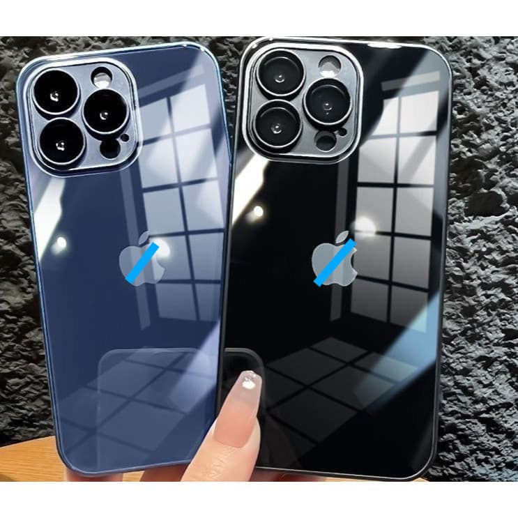 case espelho vidro 9D capa iphone14 pro max 15Plus 14plus capa proteção vidro