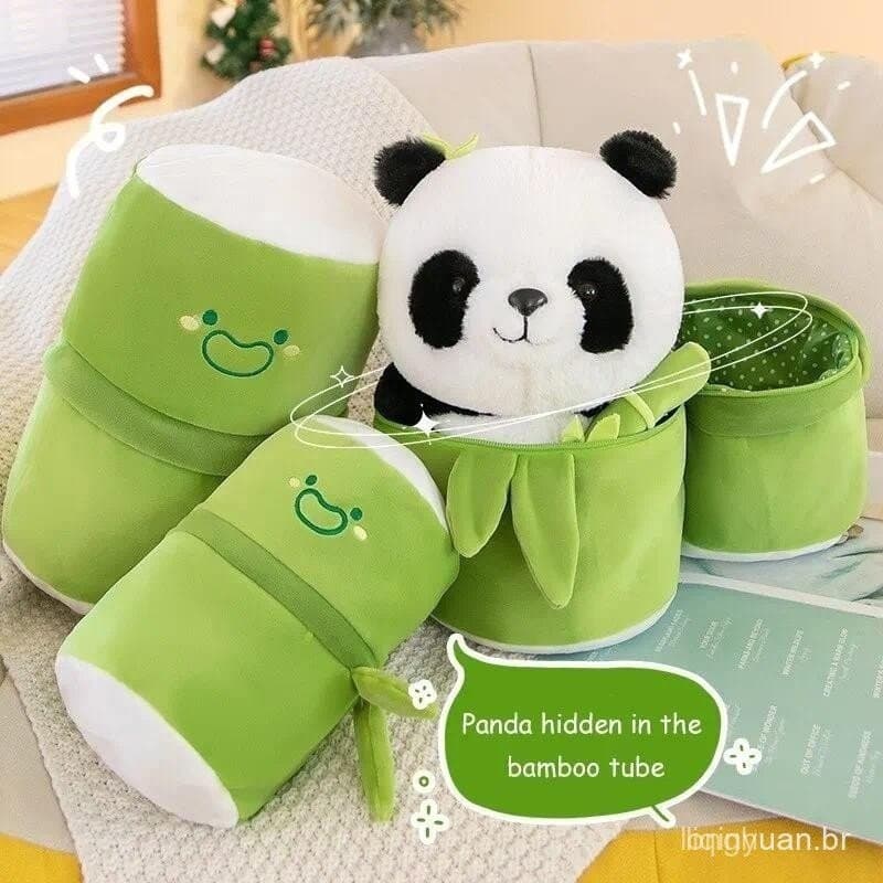 Brinquedo de Pelúcia Panda de Bambu Fofo Almofada Confortável para Sono do Bebê PRRX
