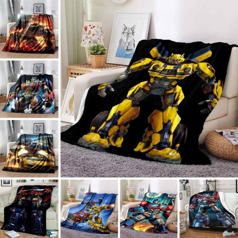 Cobertor de Lã Transformers City Battle Macio e Espesso para Casa, Escritório e Sofá DEGF