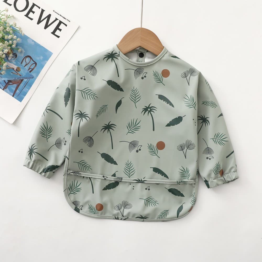Babador De Bebê Com Bolso , Capa Completa , Vestido Infantil Bolsa , Blusa Impermeável De Manga Comprida