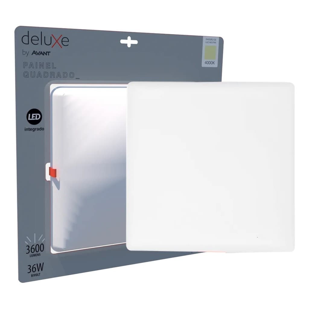 LED PAINEL FLAT QUA NE4000K 36W BIVOLT