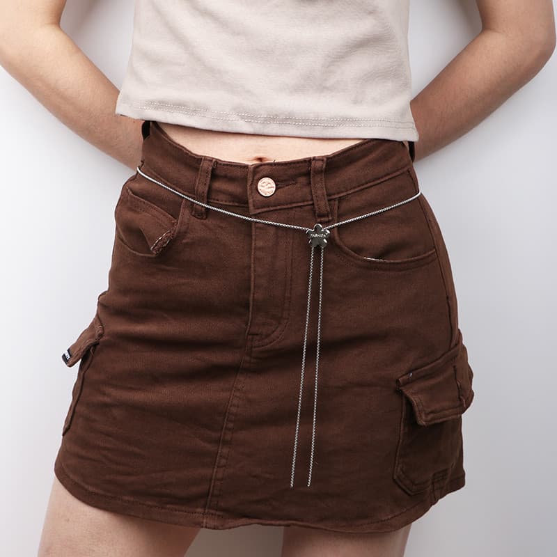 Cinto feminino versão coreana ins borboleta decoração corrente simples cintura estreita nicho combinando saia cintura co