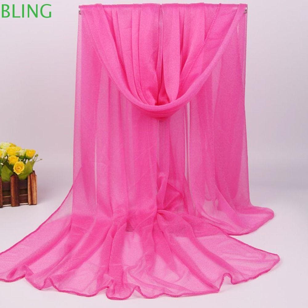 Xales BLING , Lenço De Seda Macia Anti-UV , Envoltório Transparente Leve E Respirável De Verão Para Mulheres