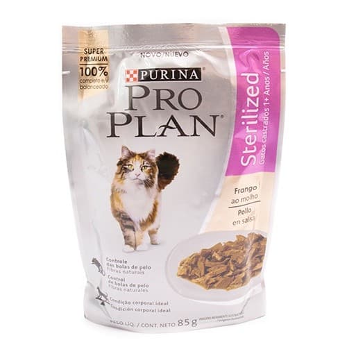 Ração Nestlé Úmida Sachê Pro Plan Gatos Sterilized Frango 85g