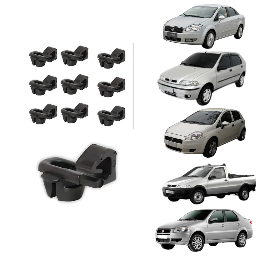 Kit 10 Presilhas Fechadura Porta Fiat Siena/Palio/Punto Mopar Orig 7739382