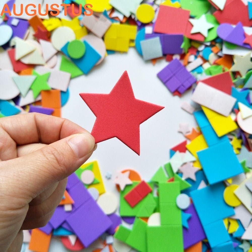 AUGUSTUS 1000pcs Adesivos De Espuma EVA , Quebra-Cabeça Geométrico Autoadesivo