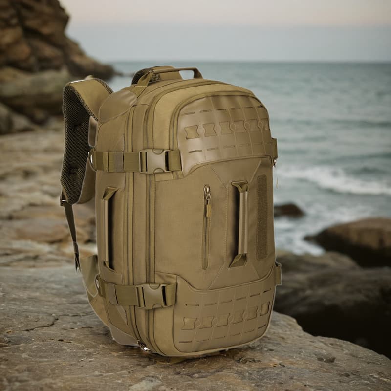 Mochila tempestade de aço grande capacidade viagem ao ar livre montanhismo 55L mochila multifuncional camuflagem bolsa m