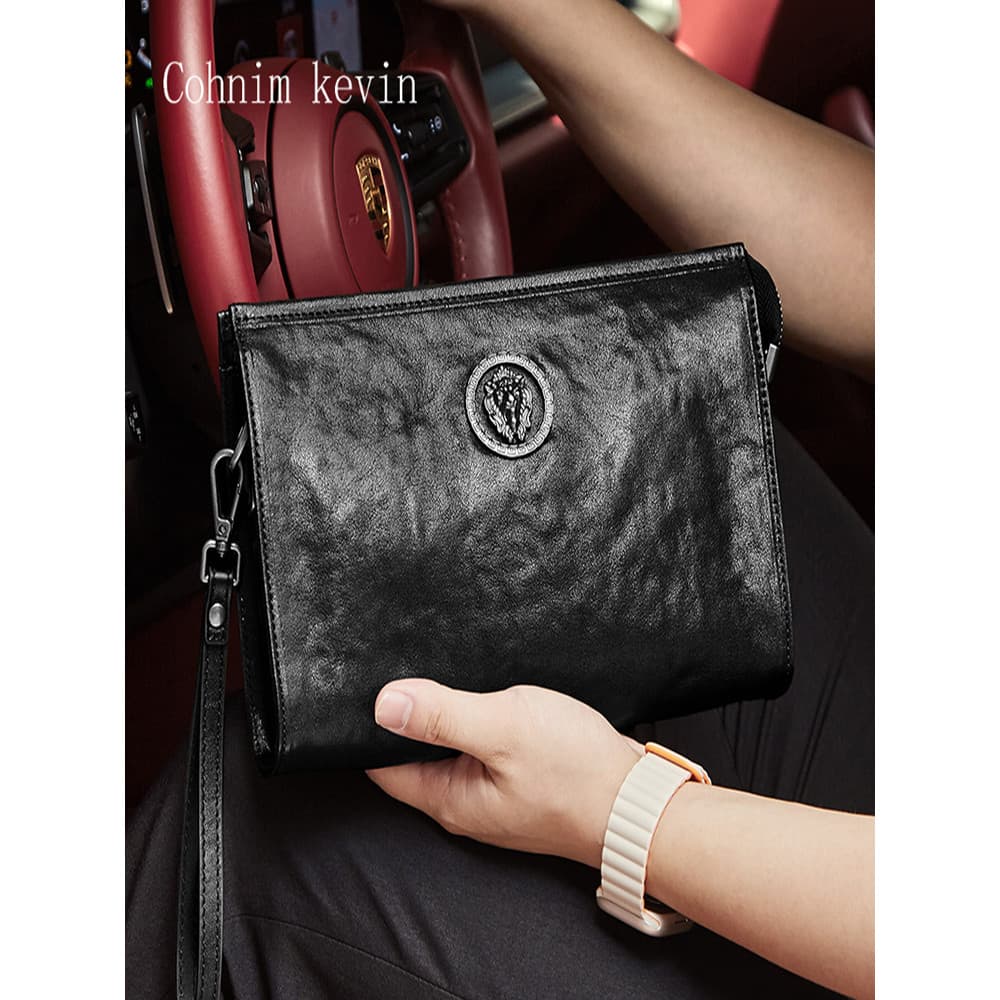 Cohnim kevin verão Casual negócios bolsa de embreagem masculina bolsa de ombro dupla utilização pequena mochila saco Env