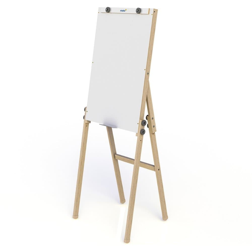 Cavalete Stalo Flip Chart Dobrável Branco 60x90cm Suporte Papel Apresentação Portátil