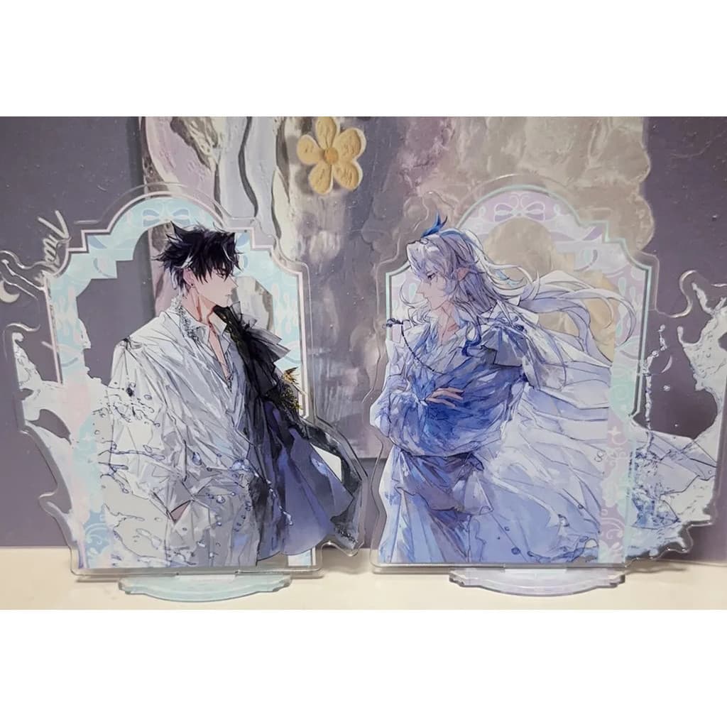 Neuvillette Acrílico Suporte Wriothesley Figura Exibição Anime Bens Coleção Mesa Decoração Ornamento Acessórios Yuanshen