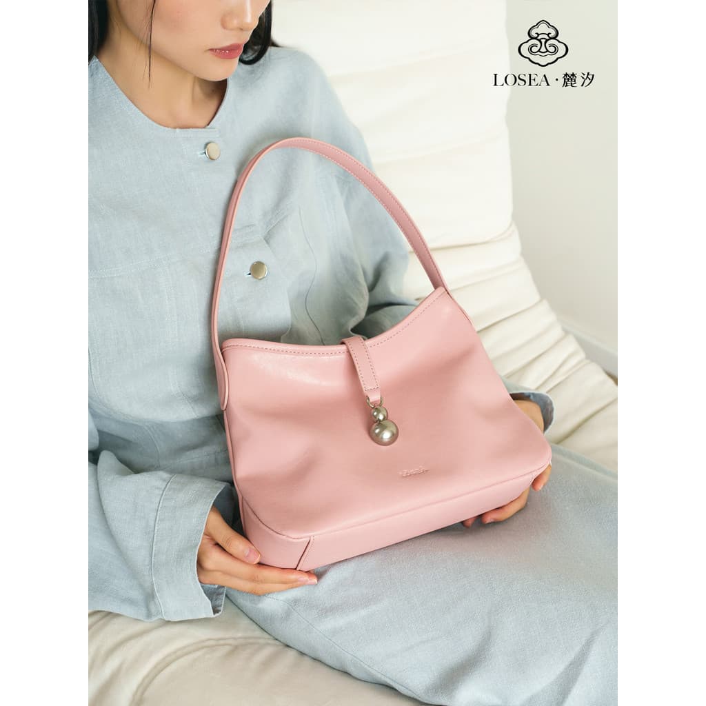 LOSEA LOSEA < Flo · Despertar Verão > Bolsa Cabaça Original Feminina 2026 Novo Estilo Bolsa de Ombro Rosa