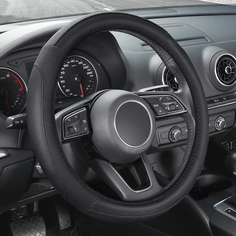 Nova capa de volante de carro couro cor costura esportes quatro estações modelo comercial Universal modelo personalizado