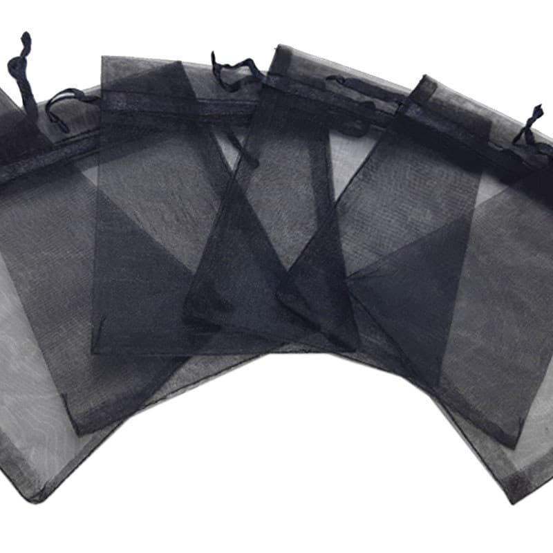 Sacos De Organza 9x12 Cor Preto Lembrancinha Festa Jóia