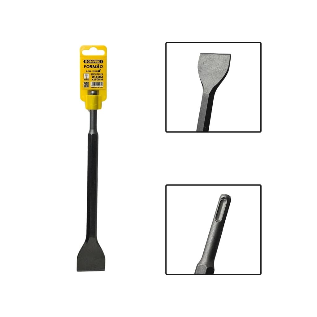 Ponteira Talhadeira Para Martelete SDS Plus 14X250X40mm