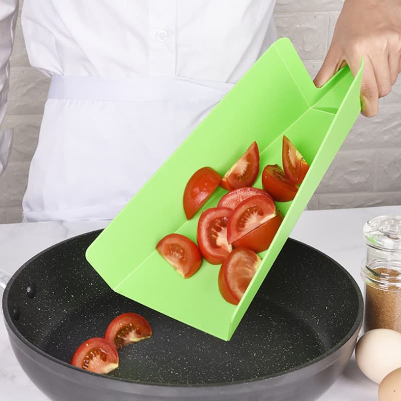 Tábua de Corte Dobrável Plástica Criativa para Cozinha Anti-derrapante e Prática