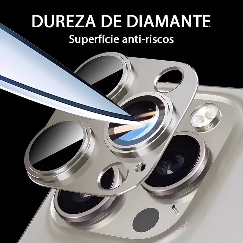 Película Lente De Câmera iPhone 16 15 14 13 12 11 Pro Plus Max Mini Diamond-Studded Integrated Film Lens M003-01