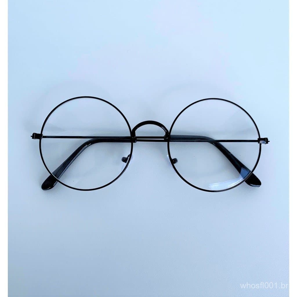 Armação de óculos Estilo John Lennon Redonda Vintage Unissex