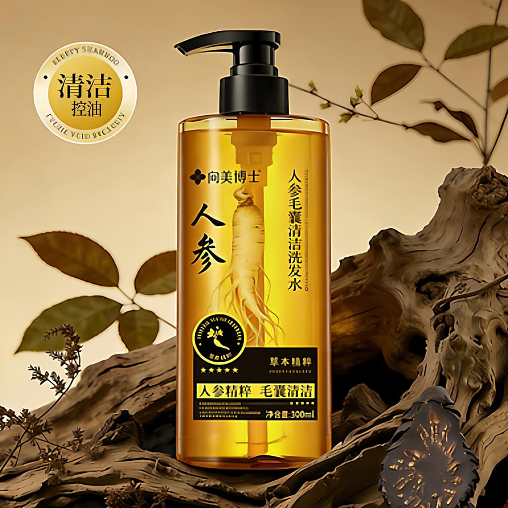 Ginseng cabelo folículo limpeza shampoo controle de óleo Anti-caspa shampoo grande capacidade Unisex quatro estações ade