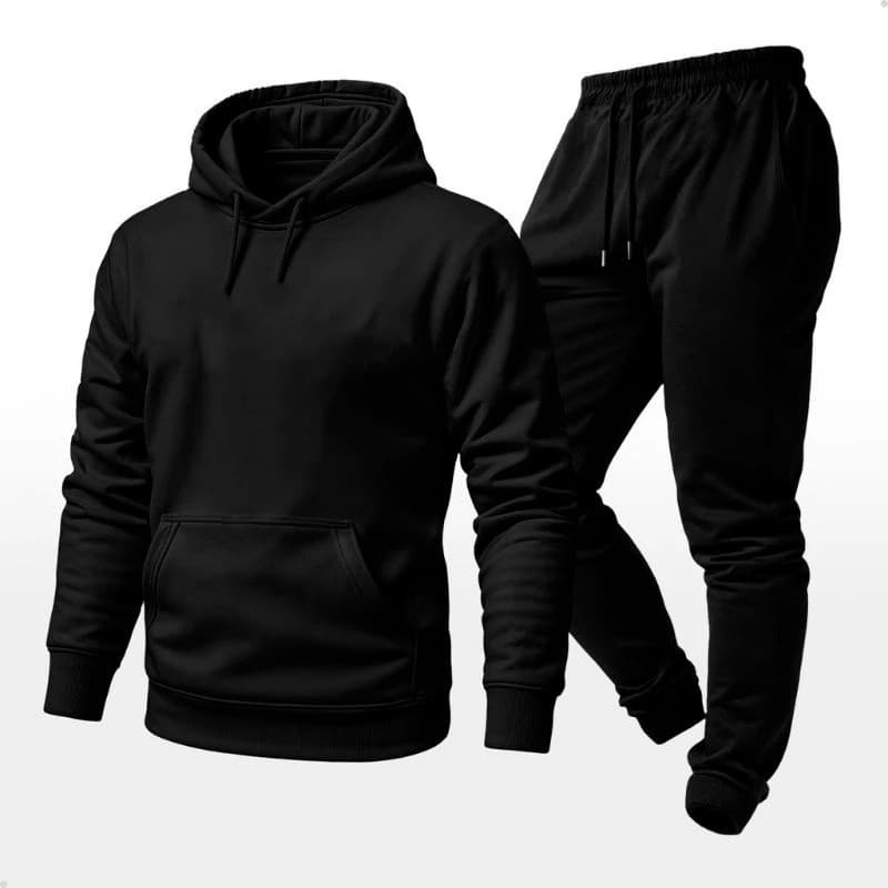 Kit Conjunto Moletom Unissex Canguru com Capuz e Bolso  e Calça Liso Inverno Frio Confortável Versátil envio Rapido