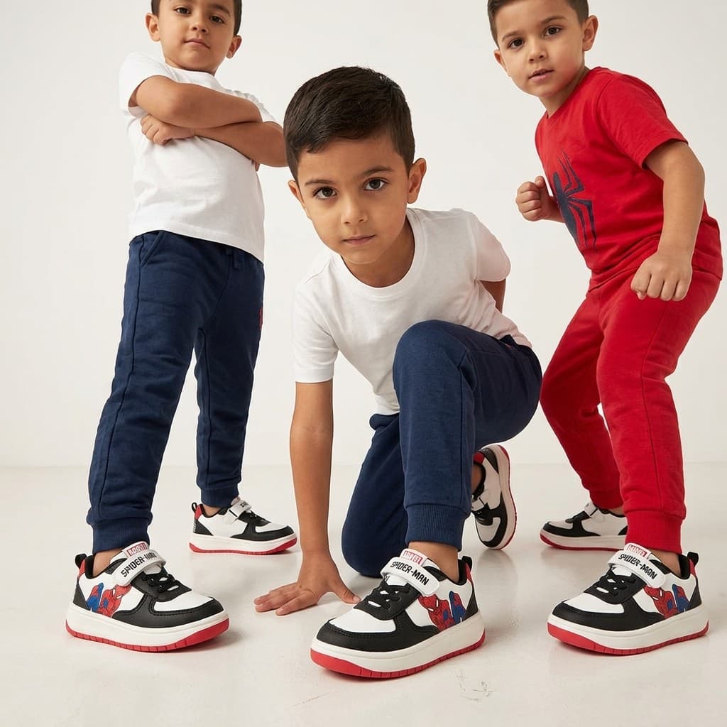 Tênis Spider Man Dyan Infantil Menino Antiderrapante Calce Fácil Original Marvel Escolar Conforto Dia A Dia