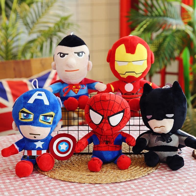 Aven-gers Boneca De Pelúcia Homem Aranha Brinquedo Capitão América Dos Desenhos Animados Anime Presente