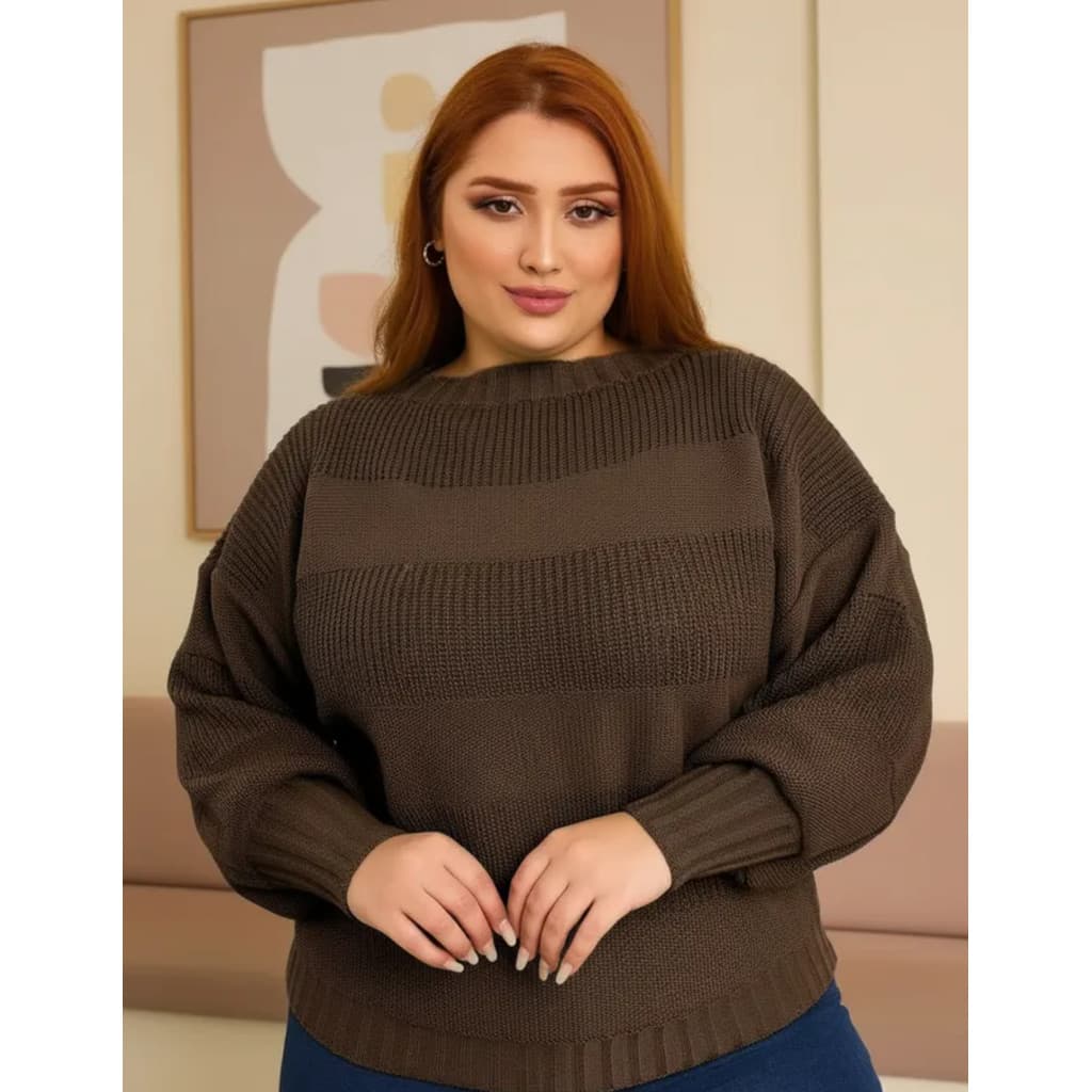 Blusa De Frio Grosso Suéter Modelo grande plus size Tricô outono inverno novo
