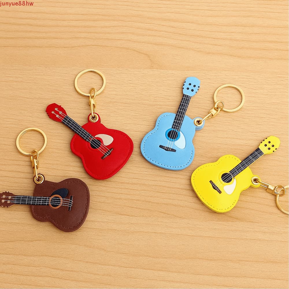 JUNYUE Porta-Cartões De Acesso Para Guitarra , Capa Protetora Criativa , Chaveiro Com Pingente De Etiqueta De Mala De Av