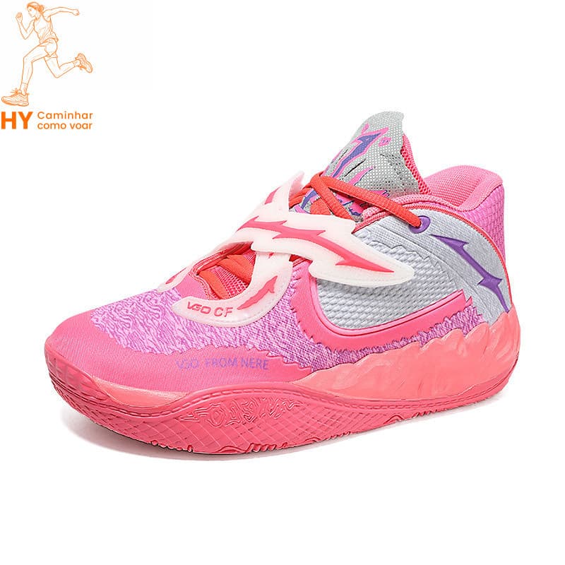 Tênis de Basquete Masculinos e Femininos com Velcro e Sola de Borracha MD