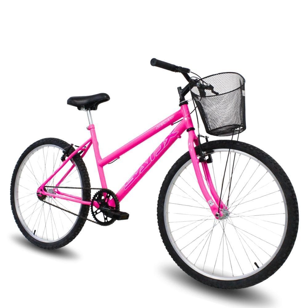 Bicicleta Aro 26 Feminina Sem Marcha Com Cesta Mono Saidx Beauty