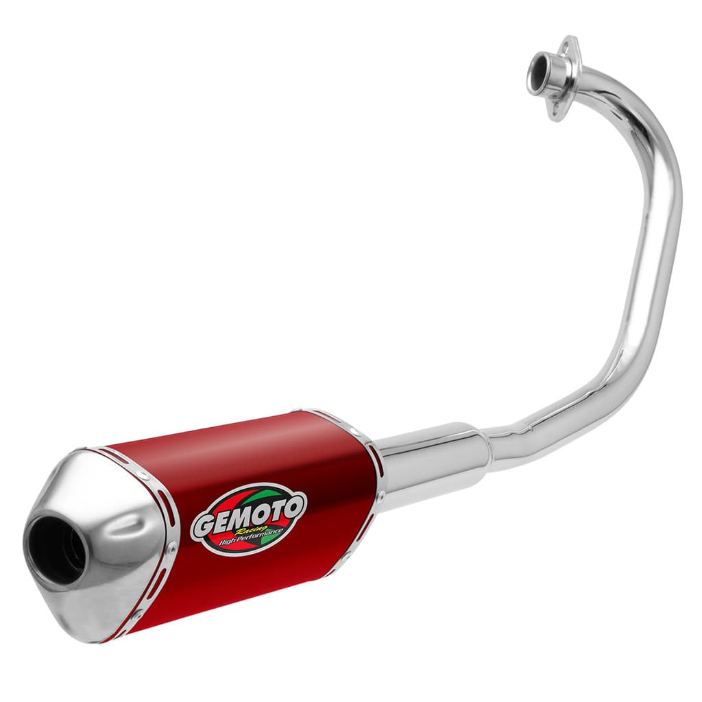 Escapamento Gemoto Modelo Racing 3 Trioval curva Cromada Compativel Moto Fan 125 Ks/es 2009 à 2015